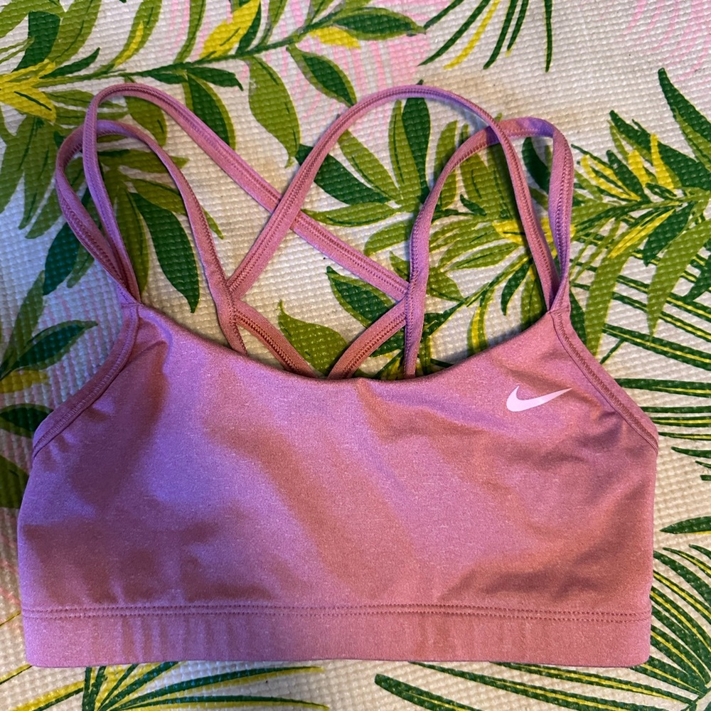 Nike sport bra pink cross cross